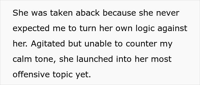 Text about MIL agitated after logic is turned against her Text about MIL agitated after logic is turned against her
