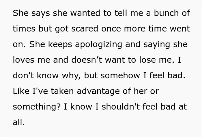 Woman apologizing and expressing love while keeping up the fake 26th birthday lie