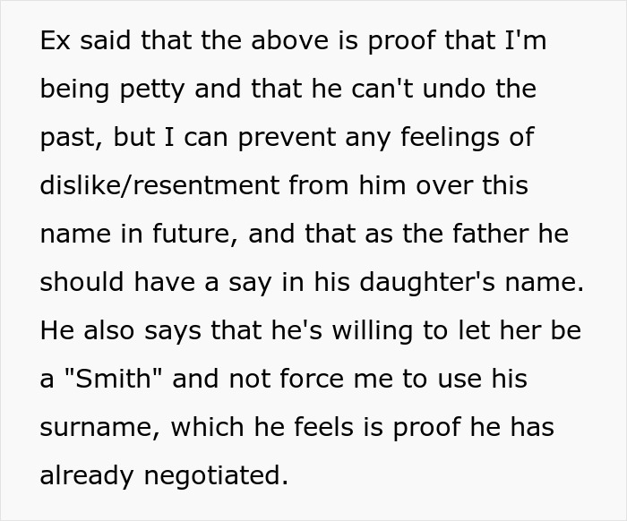 Argument over co-parenting and daughter's name after man ghosts pregnant fiancée Argument over co-parenting and daughter's name after man ghosts pregnant fiancée