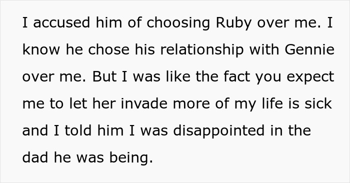 Teen ditches home: Text about dad choosing GF over teen and disappointment in dad.