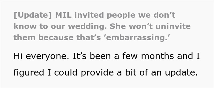 MIL Tries To Take Over Wedding Planning, Bride Can't Take It Anymore MIL Tries To Take Over Wedding Planning, Bride Can't Take It Anymore