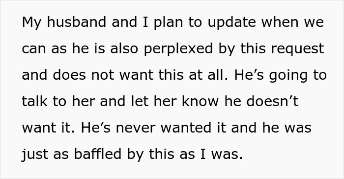 SIL Makes A Weird Demand For The Wedding: "Immediately Said No"