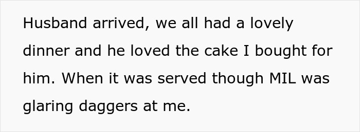 Husband enjoys birthday cake while MIL glares during party