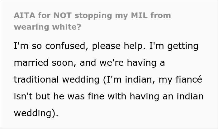 Woman Confused About Fiancé's Reaction To His Mom’s Dress For Their Wedding, He Comes To Explain Woman Confused About Fiancé's Reaction To His Mom’s Dress For Their Wedding, He Comes To Explain