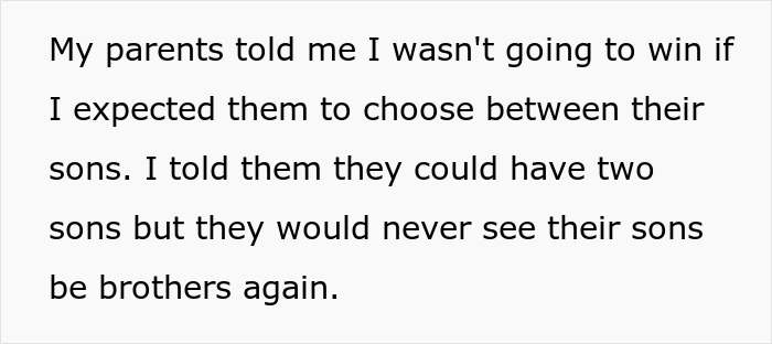 Parents confront son about choosing between their sons in family conflict Parents confront son about choosing between their sons in family conflict