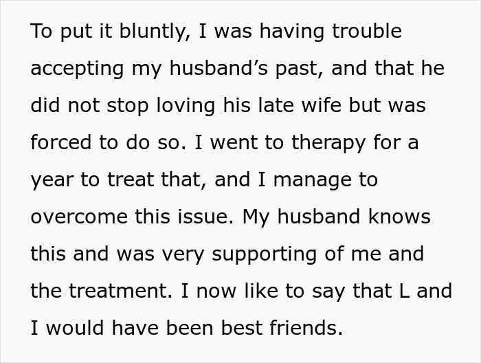 Screenshot of text about a pregnant woman's struggle to accept her husband's past and her journey to overcome it. Screenshot of text about a pregnant woman's struggle to accept her husband's past and her journey to overcome it.
