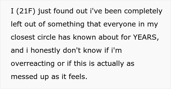 Woman Finds Out Friends Hid A Secret About Her Twin Brother, Realizes She Was The Only One Left Out