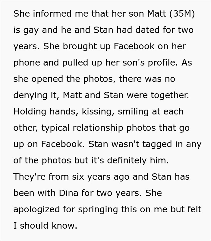 Text revealing fiancé dated a man and photos proving their past relationship Text revealing fiancé dated a man and photos proving their past relationship