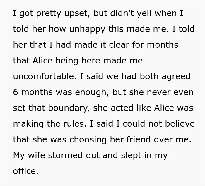 40YO Woman Prioritizes 24YO Friend's Comfort Over Hubby, Lets Her Stay In Their House Indefinitely 40YO Woman Prioritizes 24YO Friend's Comfort Over Hubby, Lets Her Stay In Their House Indefinitely