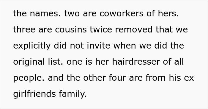 Secret wedding guests include mother's coworkers and ex family