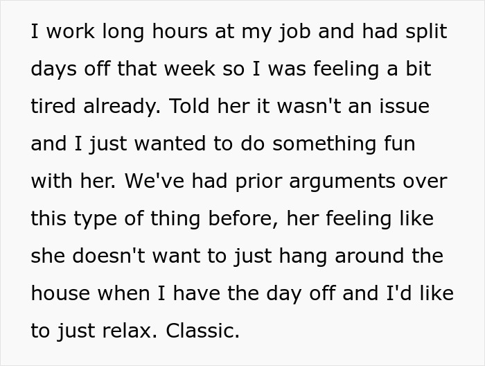 Text snippet about the man's long hours and feeling tired before the concert. Text snippet about the man's long hours and feeling tired before the concert.