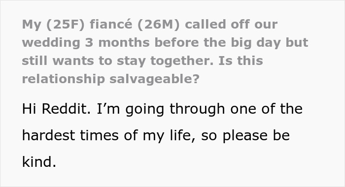 Momma's Boy Calls Off Wedding, Leaves Fiancée Emotionally Exhausted By Trying To Work Things Out Momma's Boy Calls Off Wedding, Leaves Fiancée Emotionally Exhausted By Trying To Work Things Out