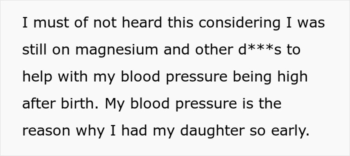 Text about high blood pressure causing early birth of daughter in half-sister baby claim story Text about high blood pressure causing early birth of daughter in half-sister baby claim story