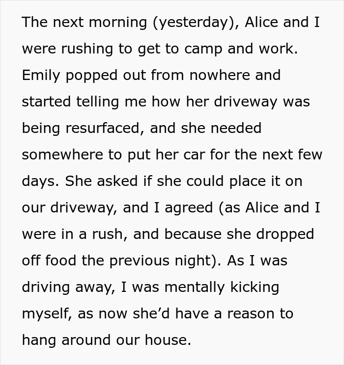 Text snippet: Wife's creepy friend plots to steal hubby by finding reasons to stay at their house.