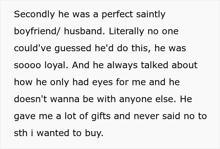 Text describing husband's loyalty despite phone revealing generated photos suspicions