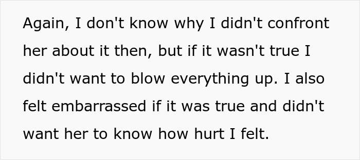 A woman reflects on her inaction, feeling embarrassed and hurt over her husband's possible betrayal. A woman reflects on her inaction, feeling embarrassed and hurt over her husband's possible betrayal.