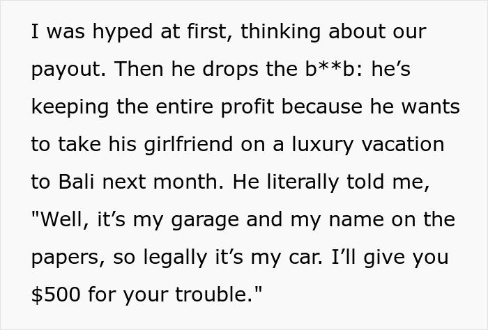 Guy Gets Betrayed By Friend After Putting His Heart And Soul To A Project Car They Were Working On Together Guy Gets Betrayed By Friend After Putting His Heart And Soul To A Project Car They Were Working On Together