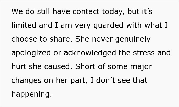 Bride discusses limited contact after wedding conflict Bride discusses limited contact after wedding conflict