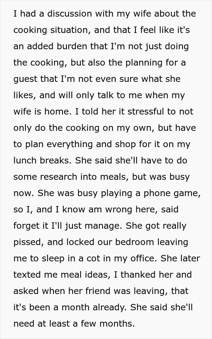 40YO Woman Prioritizes 24YO Friend's Comfort Over Hubby, Lets Her Stay In Their House Indefinitely 40YO Woman Prioritizes 24YO Friend's Comfort Over Hubby, Lets Her Stay In Their House Indefinitely