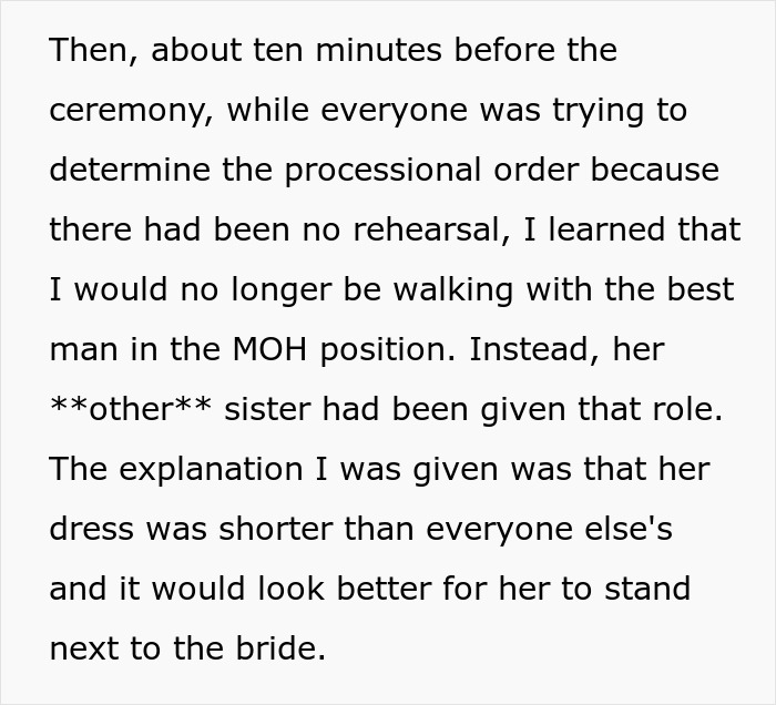 Text about MOH removed from processional role last minute