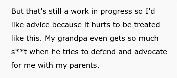 20YO Receives Special Treatment From Parents For Being Preemie, Bullies 18YO Causing Her To Leave 20YO Receives Special Treatment From Parents For Being Preemie, Bullies 18YO Causing Her To Leave