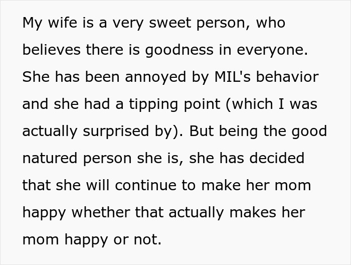 A screenshot of text describing a daughter's unwavering efforts to make her attention-seeker mom happy for Mother's Day. A screenshot of text describing a daughter's unwavering efforts to make her attention-seeker mom happy for Mother's Day.