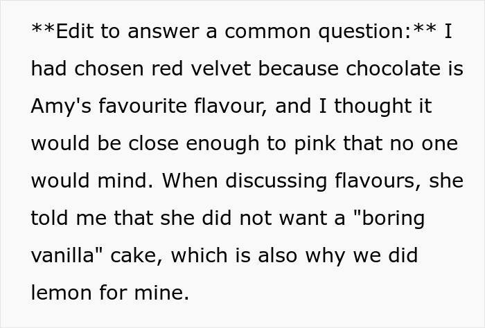 Explanation of cake flavor choice for gender reveal Explanation of cake flavor choice for gender reveal