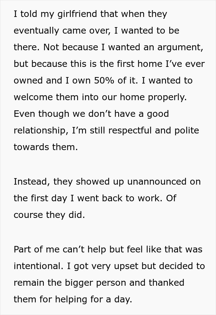Text about wanting to be respectful to girlfriend's parents despite bad relationship