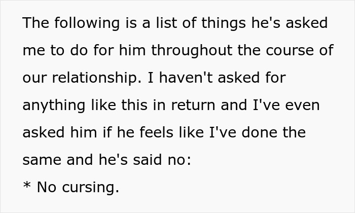 A list of controlling relationship rules, highlighting the toxic guy's unreasonable demands and jealousy.