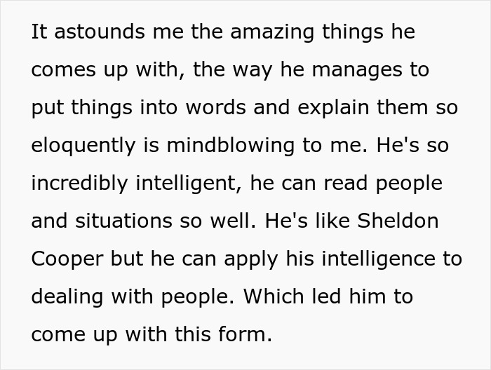 Text praising intelligence and creation of a relationship form Text praising intelligence and creation of a relationship form