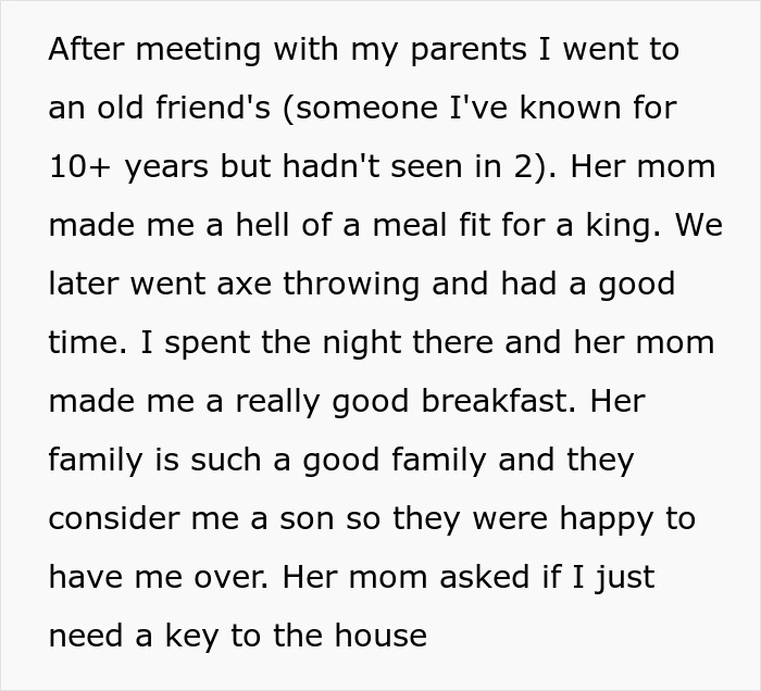 Man realizes fiancée is the problem after spending quality time with an old friend's family, feeling relief. Man realizes fiancée is the problem after spending quality time with an old friend's family, feeling relief.