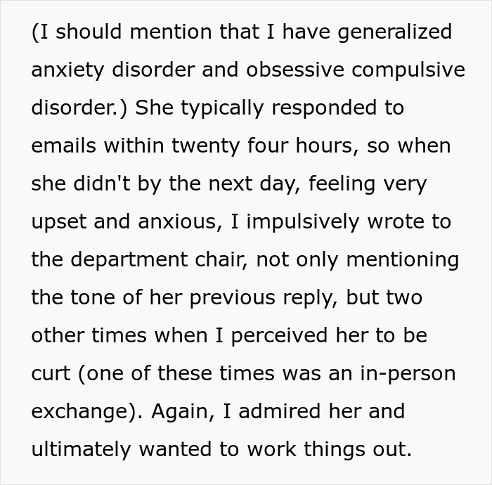 37YO's Obsession With Professor Takes A Creepy Turn As She Reports Her For Her "Curt" Email