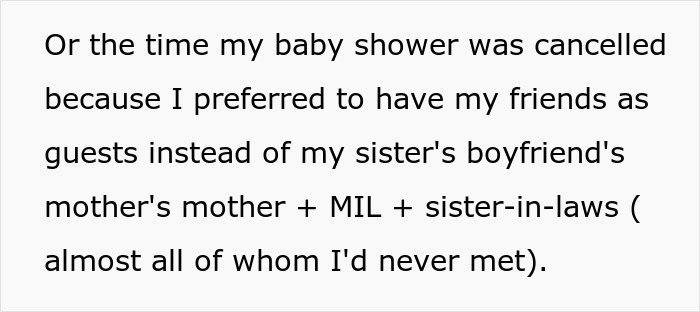 Text about baby shower cancellation preferring friends over MIL and relatives Text about baby shower cancellation preferring friends over MIL and relatives