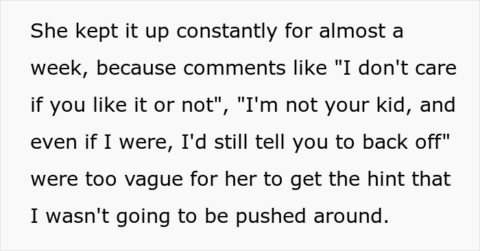 Text about standing up to narcissistic MIL's vague comments Text about standing up to narcissistic MIL's vague comments