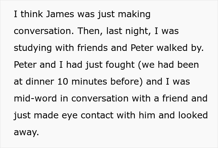 A screenshot showing text from a story about a toxic guy with jealousy issues and ridiculous rules.