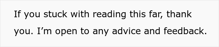 A screenshot showing text thanking readers and asking for advice, concerning the bride's bestie situation.
