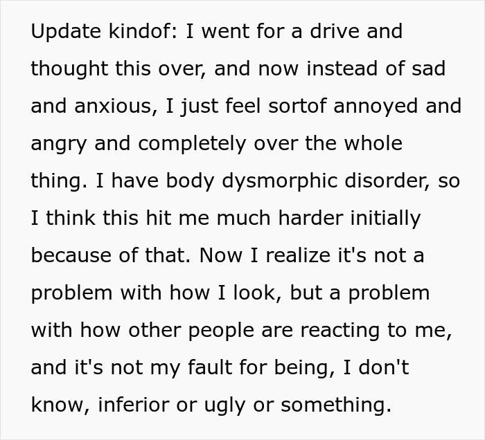 A woman with body dysmorphic disorder realizes her messy hair isn't the problem, but others' reactions, job still on the line.