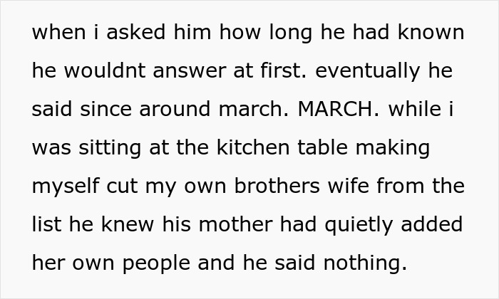 Fiance knew mother added invitees secretly since March, didn't inform bride