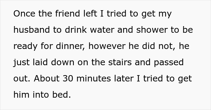 Text about wife trying to get drunk husband to drink water and shower Text about wife trying to get drunk husband to drink water and shower