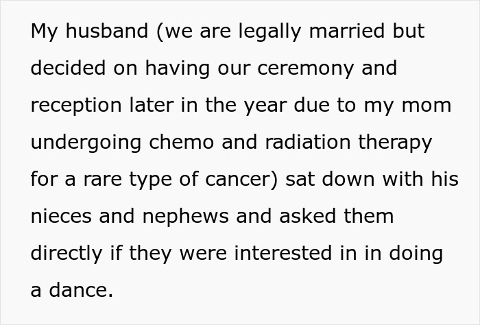 SIL Makes A Weird Demand For The Wedding: "Immediately Said No"