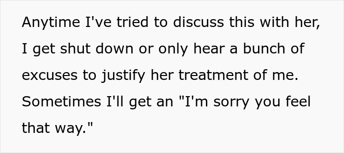 Text snippet: Discussion with religious mom about snooping in teen's room leads to shut down or excuses.