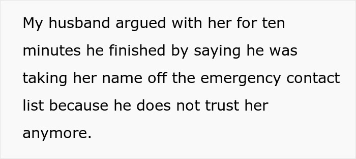 Husband removes entitled MIL from emergency contacts after she gave grandson carbs instead of insulin.