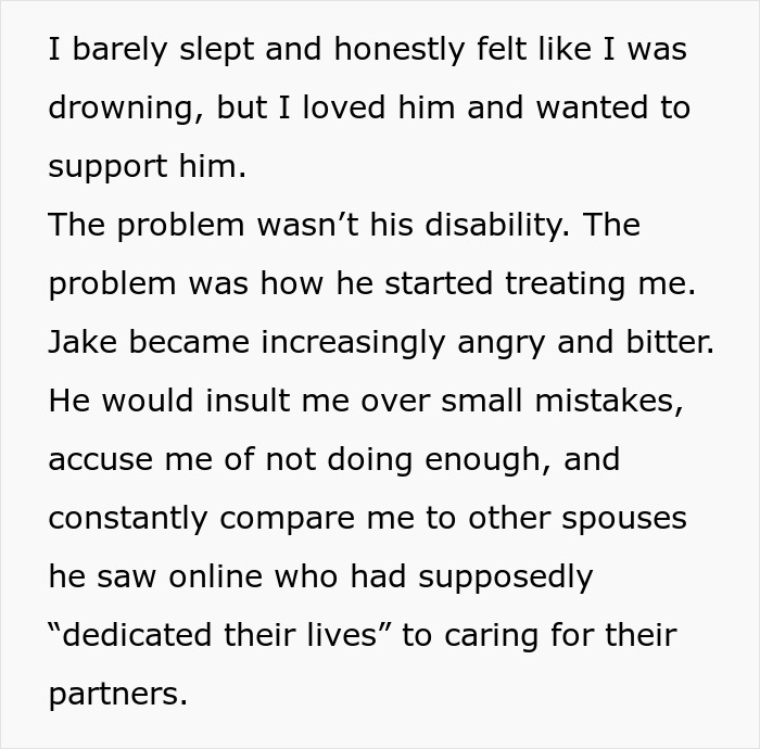 Wife Tries To Be Understanding Of Her Disabled Husband But Finally Has Enough Of Him