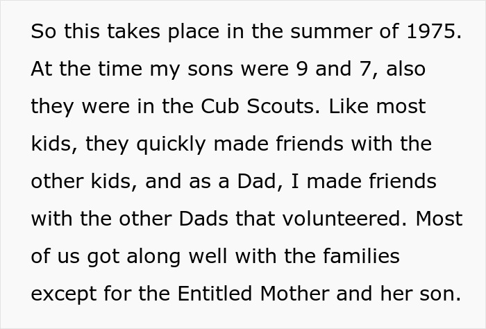 Screenshot of text about parents refusing a bully on a beach trip, with his mom dumping him on them anyway. Screenshot of text about parents refusing a bully on a beach trip, with his mom dumping him on them anyway.