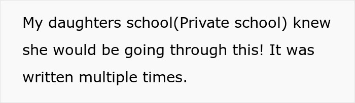 Screenshot of a social media post: mom states the private school knew her daughter would be undergoing chemotherapy. Screenshot of a social media post: mom states the private school knew her daughter would be undergoing chemotherapy.