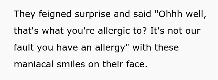 A screenshot showing text about a mom tricking her daughter into eating food she thinks could end her life, gluten free.
