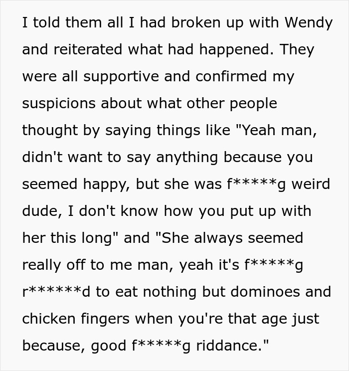 Friends offering supportive advice about a picky eater girlfriend and the end of the relationship. Friends offering supportive advice about a picky eater girlfriend and the end of the relationship.