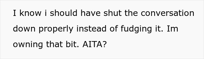 A screenshot of a post where a girlfriend questions if she is the author in the wrong for fudging the conversation about her book.