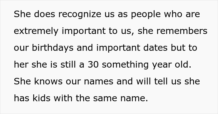 Details on mom's recognition and memory despite dementia Details on mom's recognition and memory despite dementia