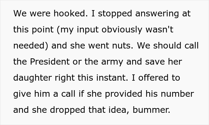 Text describing a woman demanding to call the President over flight problems Text describing a woman demanding to call the President over flight problems